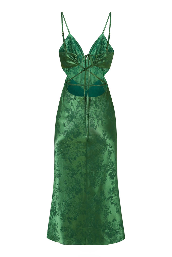 Emerald Green Midi Dress