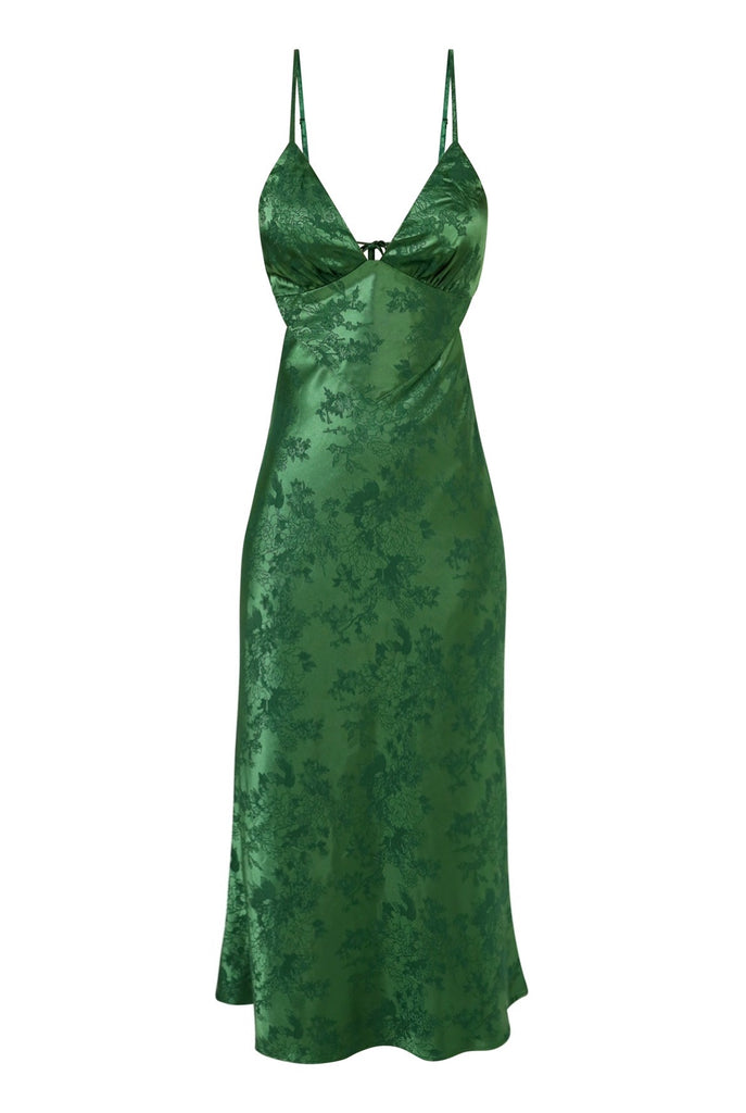 Emerald Green Midi Dress