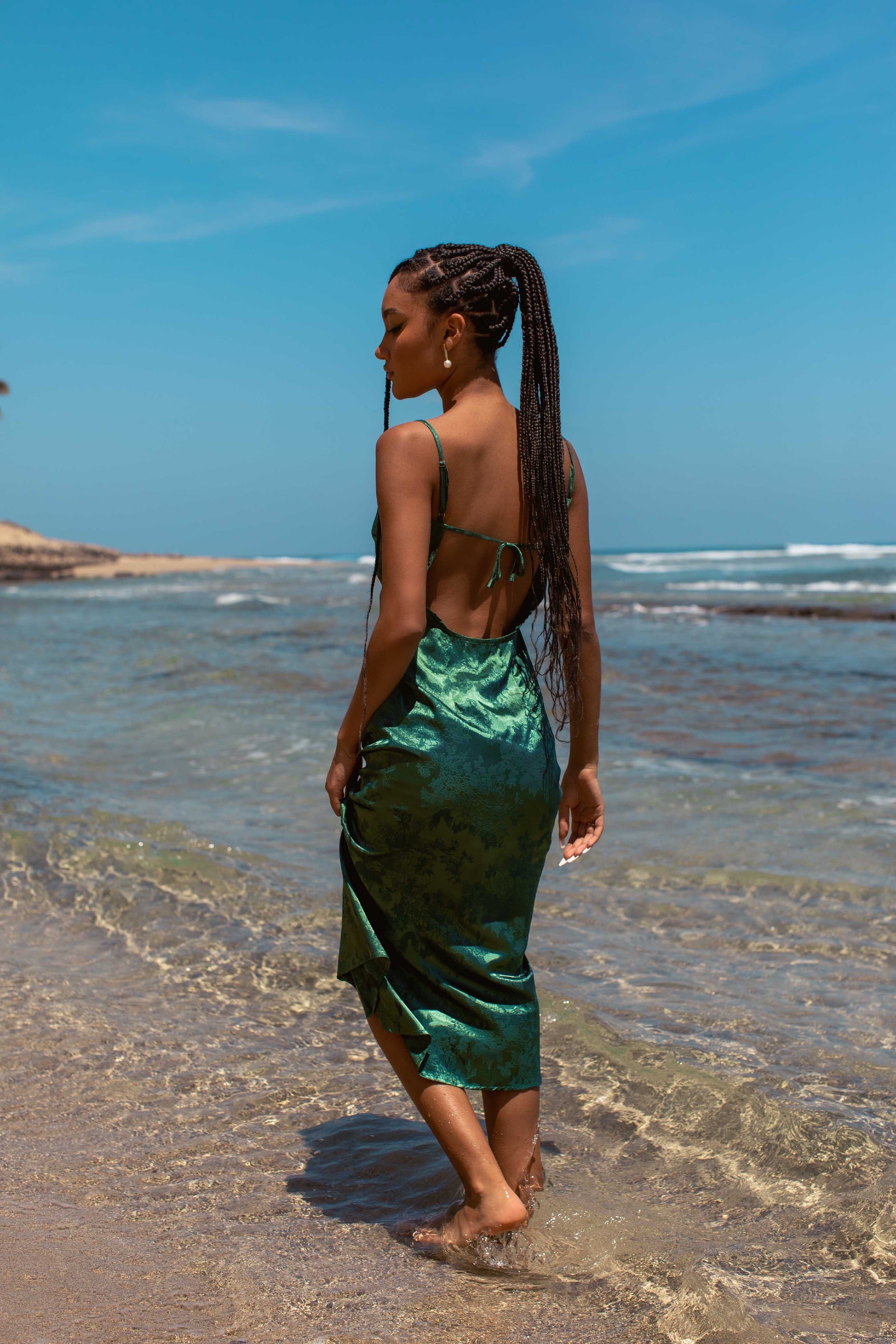 Green Satin Midi Dress | Satin Cami Midi Dress | SheOdessa Green Satin Midi Dress | Satin Cami Midi Dress | SheOdessa