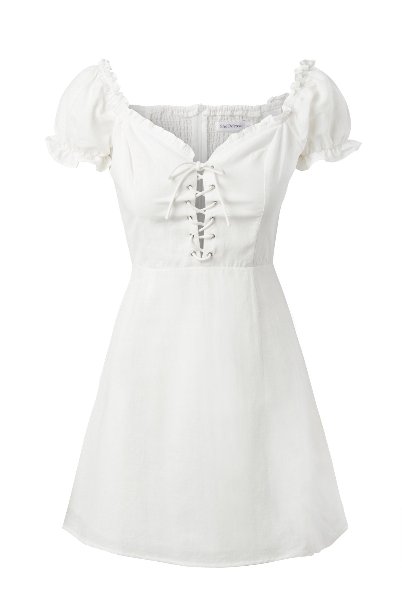 White Milkmaid Mini Dress | Milkmaid Mini Dress | SheOdessa White Milkmaid Mini Dress | Milkmaid Mini Dress | SheOdessa